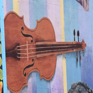 Mural Depicting Violin