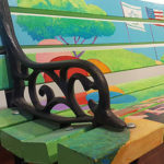 Colorfully Painted Park Bench